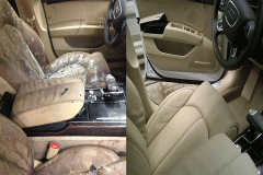 Vehicle interior repair before and after