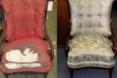 upholstered chair before and after