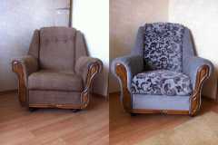upholstered chair before and after
