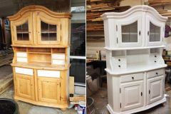 Wood furniture repair before / after