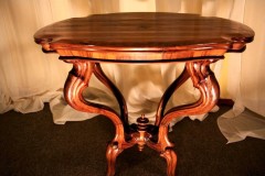 Wood furniture repair table after