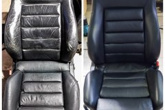 Car seat repair before and after