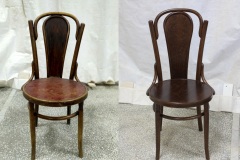 Wood furniture repair chair before / after