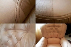 We repaired cracks and restored the color to this leather chair