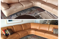 Restoration of color to leather couch